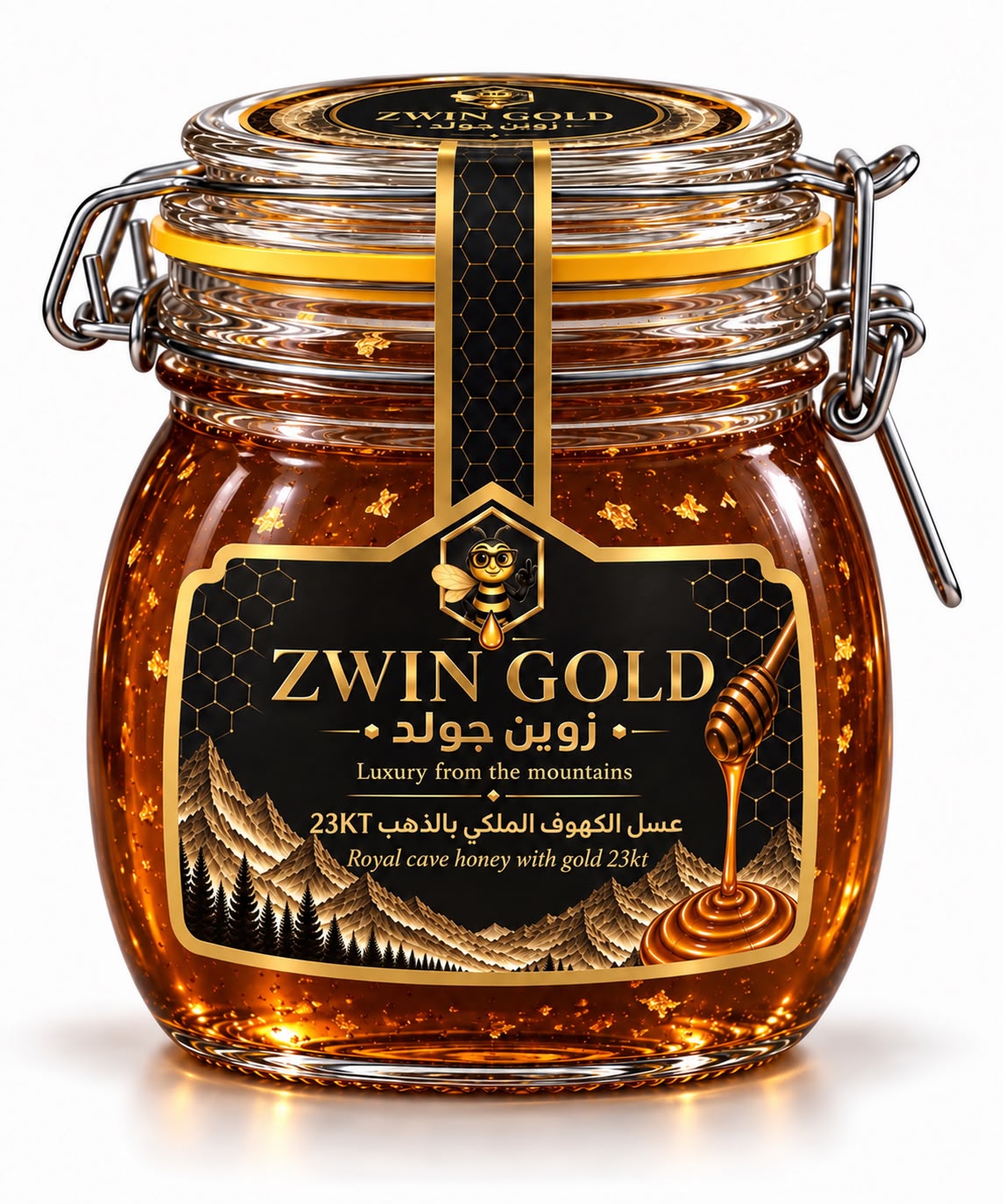 عسل الكهوف الملكي بالذهب