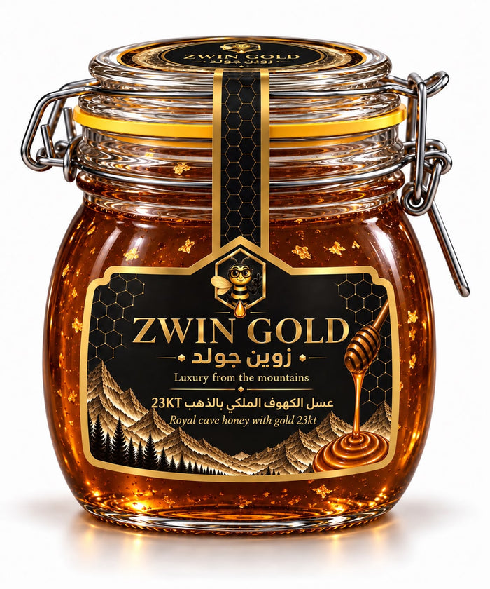 عسل الكهوف الملكي بالذهب